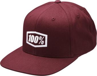 100% Cap Icon Snapback Burgundy